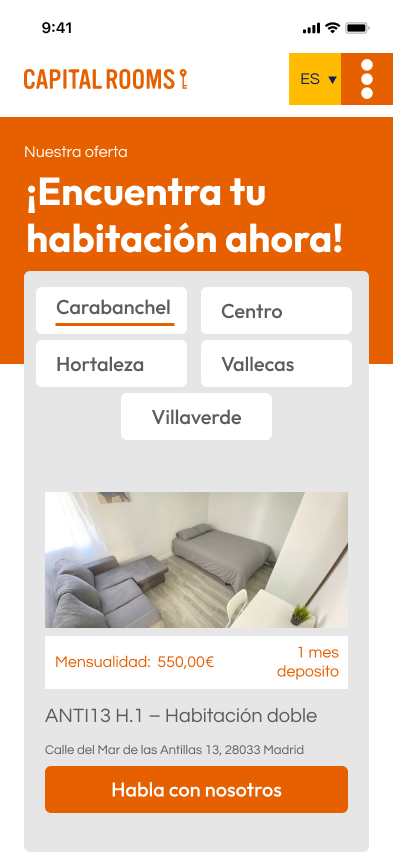 Capital Rooms: diseño web para Branding e identidad visual en Madrid — tuinsta.design